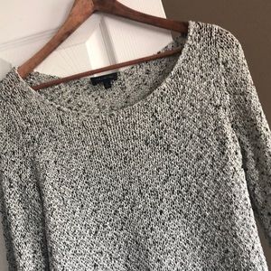 Black & White woven The Limited 3/4 length sweater